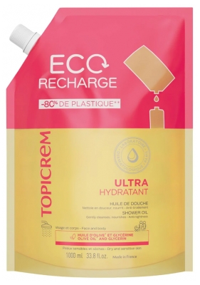 Topicrem Ultra-Hydraterende Doucheolie Eco-Vulling 1000 ml