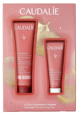 Caudalie VinoHydra Coffret Crème Hydratation Intense 60 ml + Masque-Crème Hydratant 15 ml Offert