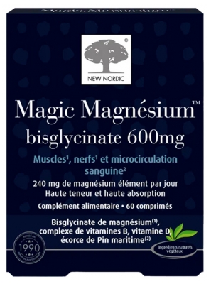 New Nordic Magic Magnesium Bisglycinate 600 mg 60 Tablets