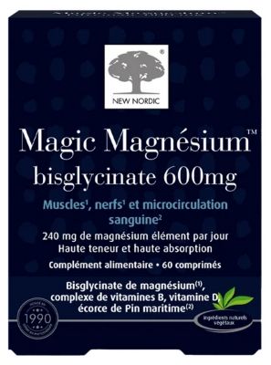 new Nordic Magnesio Bisglicinato 600 mg 60 Comprimidos