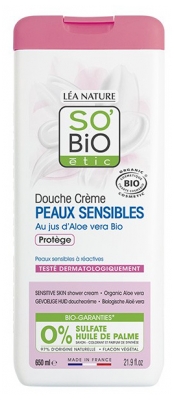 Léa Nature SO BIO étic Crema Doccia Biologica All'Aloe Vera per Pelli Sensibili 650 ml