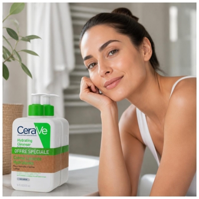 CeraVe Cremă de Curățare Hidratantă Set de 2 x 473 ml