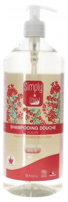 Simply Bio Champú de Ducha Ecológico con Flores 1 L