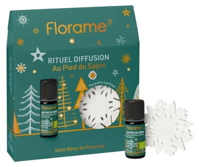 Florame Huile Essentielle Au Pied du Sapin Bio 10 ml + Decoration à Parfumer 7 cm