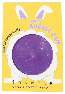 Inuwet Boule de Bain Pailletée 120 g - Senteur : Bubble Gum