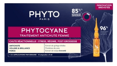 Phyto Cyane Kuracja Przeciw Wypadaniu Włosów dla Kobiet 12 x 5 ml