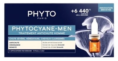 Phyto Cyane - Tratamiento Anticaída Para Hombres 12 x 3,5 ml