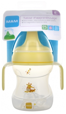 MAM Like a Big Cup With Handles 190 ml 6 Miesięcy i + - Kolor: Źółty