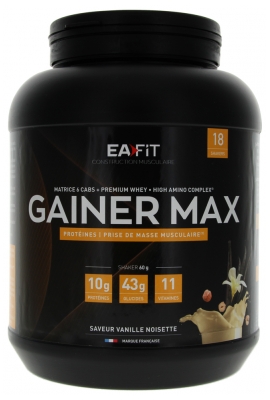 Eafit Muskelopbygning Gainer Max 1,1 kg - Duft: Vanilje og hasselnød
