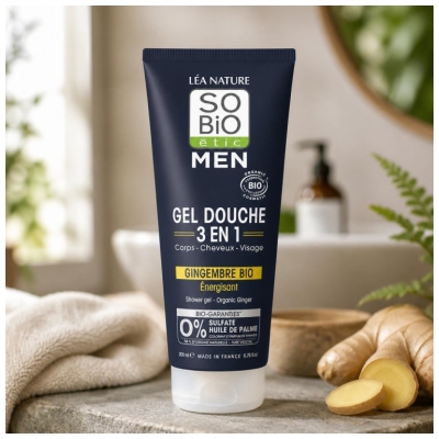 Léa Nature SO BIO étic Men Gel de Duș 3în1 Energizant Bio 200 ml