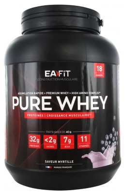 Eafit Construction Musculaire Pure Whey 750 g - Parfum : Myrtille