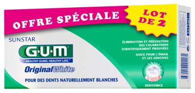 GUM Dentifricio Original White Set di 2 x 75 ml