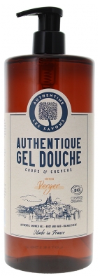 Authentine Authentique Gel Douche Corps et Cheveux Senteur Verger Biologique 1 L