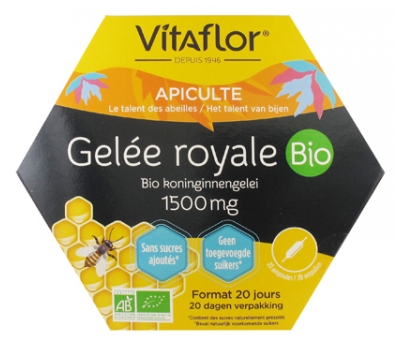 Vitaflor Royal Jelly 1500mg Organic 20 Phials