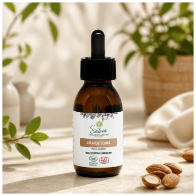 Salvia Nutrition Panenský Rostlinný Olej Sladký Mandlový Bio 100 ml