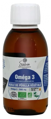 Salvia Nutrition Huile de Périlla Végétale Oméga 3 Bio 125 ml