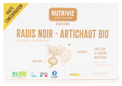 Nutrivie Black Radish Artichoke Organic 20 Fiolek