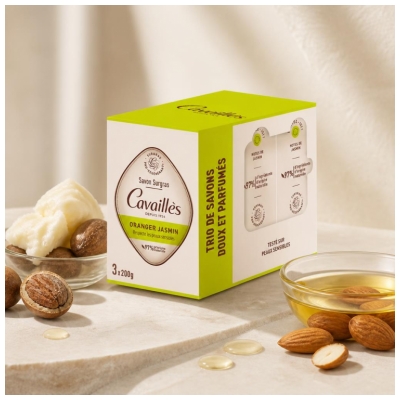 Cavaillès Orange Jasmine Surgras Soap 3 x 200 gr
