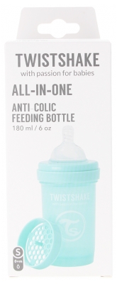 Twistshake Biberon Anti-Colique Édition Limitée S 180 ml 0 Mois et + - Couleur : Turquoise