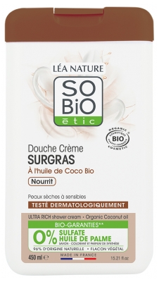 Léa Nature SO BIO étic Douche Crème Surgras à l'Huile de Coco Bio 450 ml