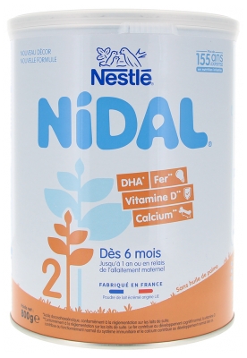 Nestlé Nidal 2 Dès 6 Mois Jusqu'à 1 An 800 g