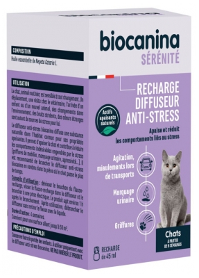Biocanina Täyttöpullo Stressinestohajottimeen Kissalle 45 ml