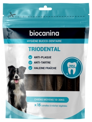 Biocanina Triodental Chiens Moyens 15 Lamelles Végétales