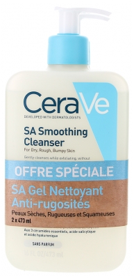 CeraVe SA Anti-Rugosity Cleansing Gel Set of 2 x 473 ml