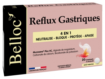 Belloc Reflux Gastriques 4en1 20 Comprimés à Croquer