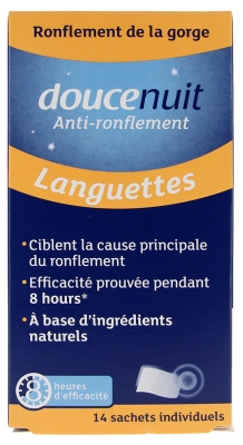 Douce Nuit Anti-Ronflement Languettes 14 Sachets Individuels