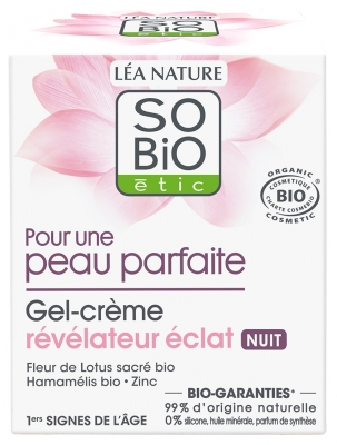 Léa Nature SO BIO étic Pour une Peau Parfaite Gel-Crème Révélateur Éclat Nuit Bio 50 ml