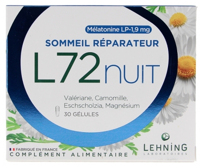 Laboratoires Lehning L72 Nuit Sommeil Réparateur 30 Gélules