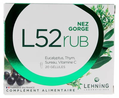 Laboratoires Lehning L52 Rub Nez Gorge 20 Gélules