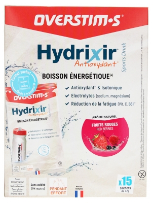 Overstims Hydrixir Antioxydant 15 Sachets - Goût : Fruits Rouges