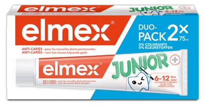 Elmex Junior Hammastahna Pakkaus 2 x 75 ml
