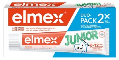 Elmex Junior zobu pasta 2 x 75 ml iepakojumā
