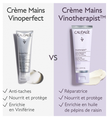 Caudalie Vinotherapist Crème Réparatrice Mains & Ongles 75 ml