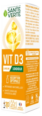 Santé Verte Vitamin D3 1000UI 20 ml