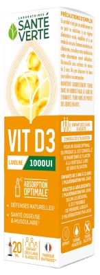 Santé Verte Vit D3 1000UI 20 ml