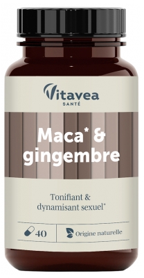 Vitavea Maca & Gingembre Tonifiant & Dynamisant Sexuel 40 Gélules