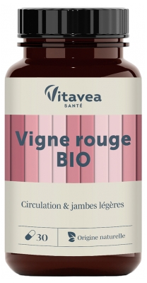 Vitavea Vigne Rouge Circulation & Jambes Légères Bio 30 Gélules