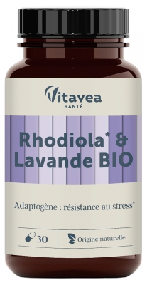 Vitavea Rhodiola & Lavande Résistance au Stress Bio 30 Gélules