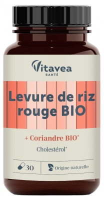 Vitavea Levure de Riz Rouge Bio 30 Gélules