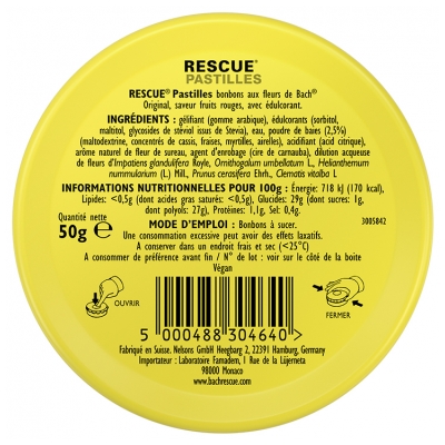 Rescue Bach Pastillen Geschmack Rote Früchte 50 g