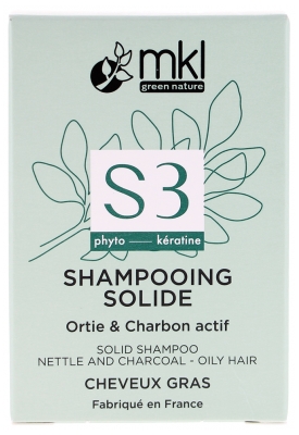 MKL Green Nature Shampoing Solide Ortie Charbon Cheveux Gras 65 g