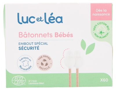 Luc et Léa Bâtonnets Bébés Bio 60 Unités