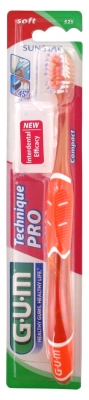 GUM Brosse à Dents Technique Pro Souple 525 - Couleur : Orange