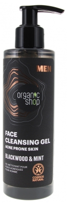 Organic Shop Men Gel Nettoyant pour Peaux Acnéiques 200 ml