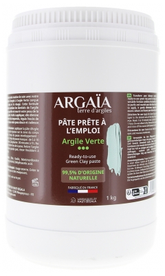 Argaïa Pâte Prête à l'Emploi Argile Verte 1 kg