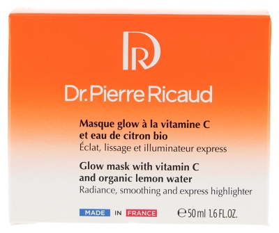 Dr Pierre Ricaud Masque Glow à la Vitamine C et à l'Eau de Citron Bio 50 ml